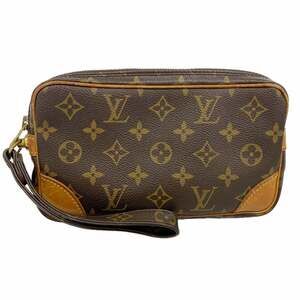 Louis Vuitton Monogram Marly Dragonne PM Clutch Bag M51827 Brown Men's